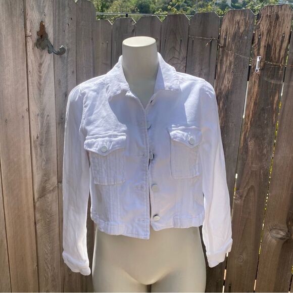 PAIGE Women's Pacey Cropped Denim Jacket size small - Picture 4 of 9